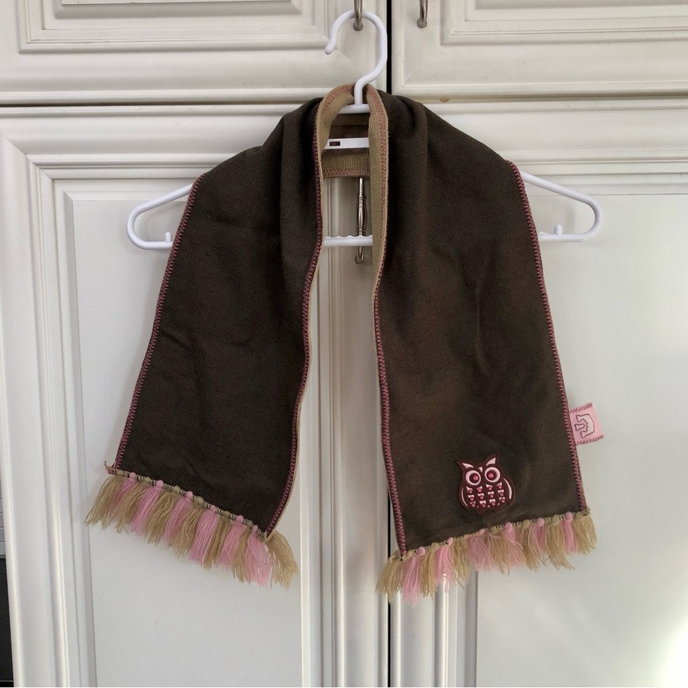 EUC Sand Cassel reversible girls scarf